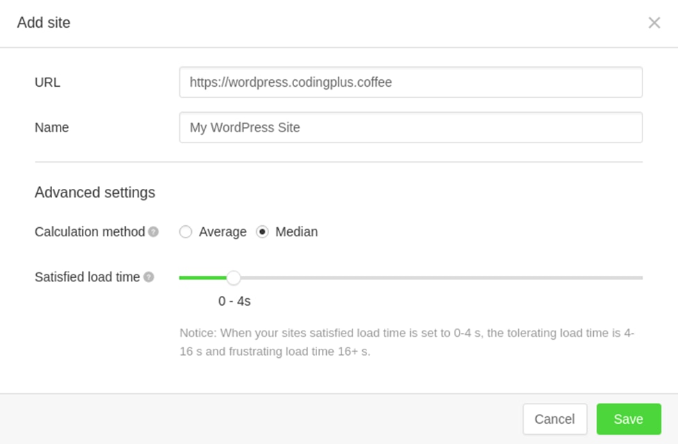 Add a WordPress site to monitor in SolarWinds Pingdom