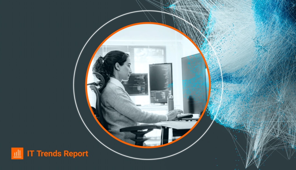 Cover image of the SolarWinds IT Trends Report 2024