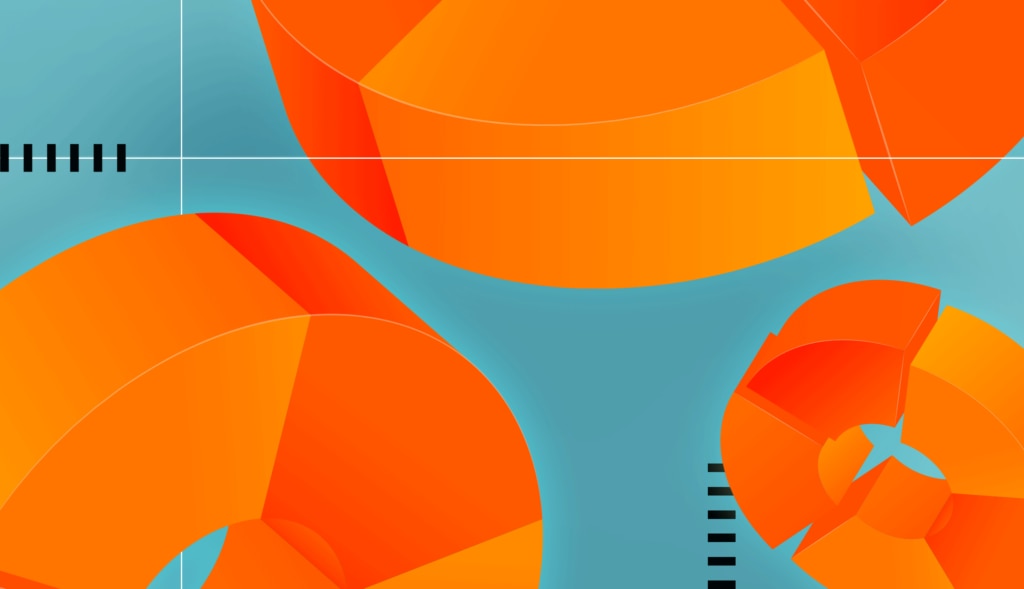 Orange and blue graphic for SolarWinds Observability